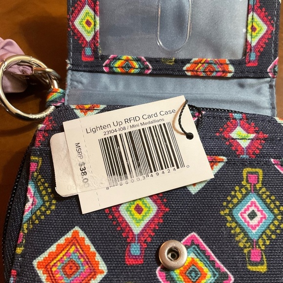 Vera Bradley Mini Medallions RFID Card Case Wristlet - Picture 7 of 7